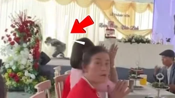 MC dở khóc dở cười vì vô tình cướp spotlight của cô dâu chú rể