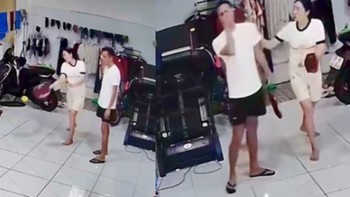 Chồng suýt gãy mũi vì dạy vợ đánh pickleball