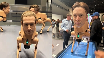 Robot mặt Elon Musk mang thân hình... chó gây sốt