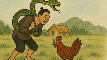 Câu thành ngữ nào liên quan đến rắn và gà?