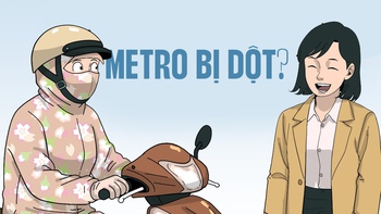 Đi metro cũng phải che ô vì nắng nôi, mưa gió...