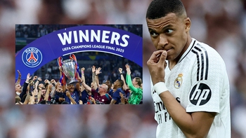 Mbappe chúc mừng PSG vô địch Champions League, dù đang kiện nhau ra tòa