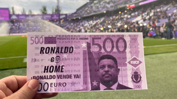 Fan Real Valladolid tung 60.000 tờ ‘tiền Ronaldo’ đuổi khéo huyền thoại Brazil