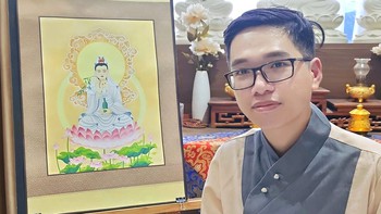 Giấc mơ hội họa Phật giáo của họa sĩ 9X