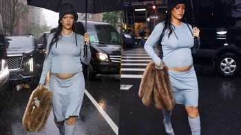 Phú bà Rihanna vác bụng bầu lên đại tiệc thời trang Met Gala 2025