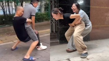 Cười sảng với hai cô gái đu trend 'người ngựa' trên TikTok