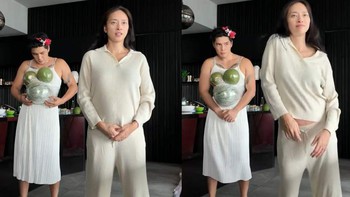 Huy Trần thử cảm giác mang bụng bầu giống bà xã Ngô Thanh Vân