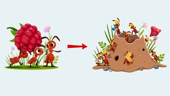 Hình ảnh con kiến chăm chỉ giúp ta nhớ đến câu tục ngữ nào?
