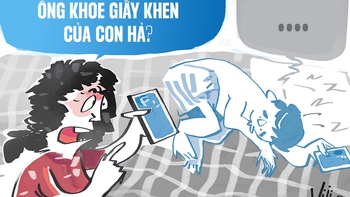 Ông chồng tới công chuyện vì khoe giấy khen của con lên mạng
