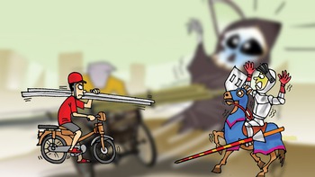 Thần chết... suýt chết vì hiệp sĩ cồng kềnh tung hoành trên đường phố
