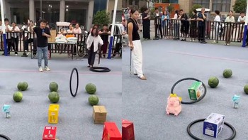 Vợ chồng ông chủ méo mặt với 'nữ cao thủ' lăn vòng