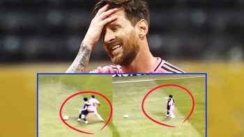 Lionel Messi nhận ‘gạch đá’ vì hành động ‘vung tay’ vào Vitinha