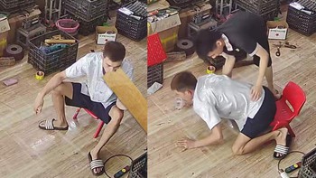 Thanh niên nằm tư thế 'vồ ếch' vì say thuốc lào