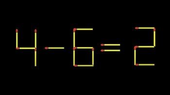 Thử tài IQ: Di chuyển một que diêm để 4-6=2 thành phép tính đúng