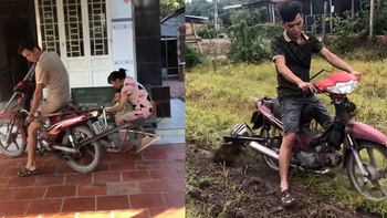 Chàng trai sáng chế xe máy cày ruộng thay trâu bò