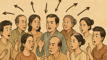 Thành ngữ chỉ những người có quan điểm khác nhau này là gì?