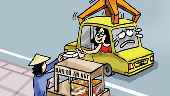 Chịu hết nổi ô tô dừng giữa đường mua đồ ăn
