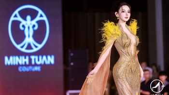 Kiều Vũ 'gây sốt' với thiết kế của NTK Nguyễn Minh Tuấn tại Bắc Kinh