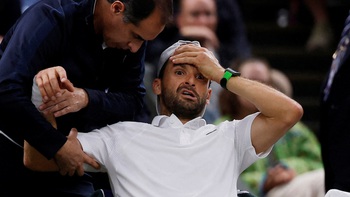 Grigor Dimitrov bỏ cuộc ở Wimbledon vì cú giao bóng của chính mình