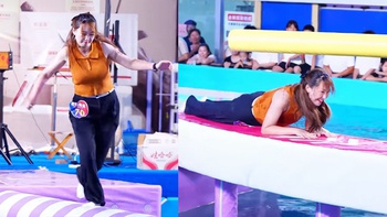 Cô gái vượt chướng ngại vật phong cách độc lạ
