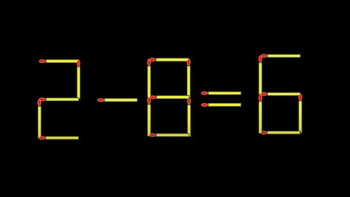 Thử tài IQ: Di chuyển một que diêm để 2-8=6 thành phép tính đúng