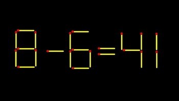 Thử tài IQ: Di chuyển một que diêm để 8-6=41 thành phép tính đúng