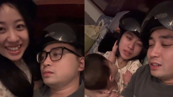 Vợ troll chồng khi đội mũ bảo hiểm đi ngủ