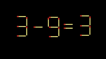 Thử tài IQ: Di chuyển một que diêm để 3-9=3 thành phép tính đúng