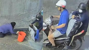 Camera an ninh lật tẩy người đàn ông lê lết ăn xin bất ngờ đứng dậy chạy xe máy