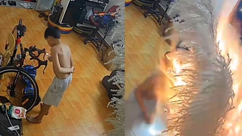 Cháu nó ở nhà ngoan lắm