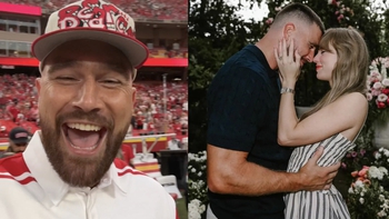 Cầu thủ Travis Kelce cười không ngớt sau thông báo đính hôn với Taylor Swift