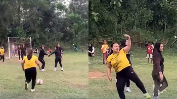 Cô gái có màn ăn mừng cực ngầu khi sút phạt thành công