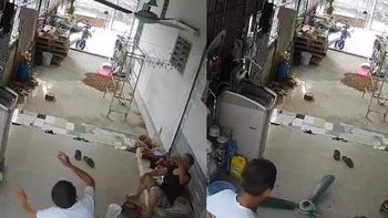 Hai vợ chồng thoát nạn khi quạt trần hết hạn sử dụng