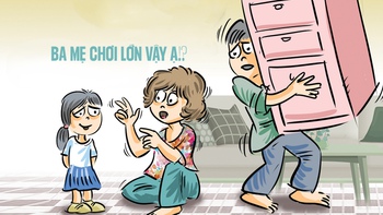 Phụ huynh chơi lớn sắm nguyên cái tủ để đựng đồng phục