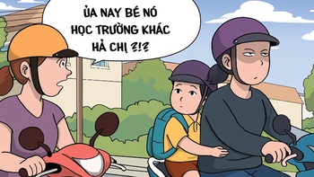 Đồng phục 'chuyển trường' của bé Bi