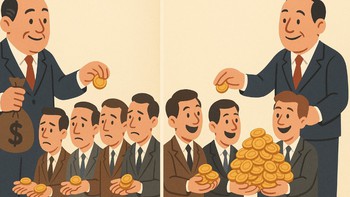 Thành ngữ ám chỉ càng ít người càng hưởng nhiều lợi lộc này là gì?