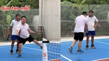 Ông chú nổi cáu vì bị đồng đội tranh bóng