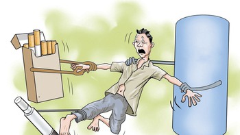 Người nghiện thuốc lá bị... giằng xé