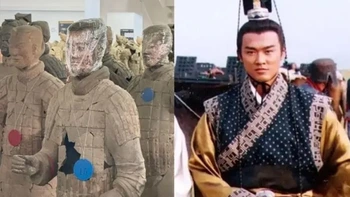 Tượng đất nung ở lăng mộ Tần Thủy Hoàng giống diễn viên Lâm Phong