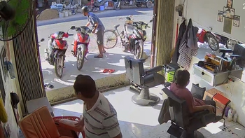 Trường hợp đi nhầm xe máy hi hữu ở tiệm cắt tóc