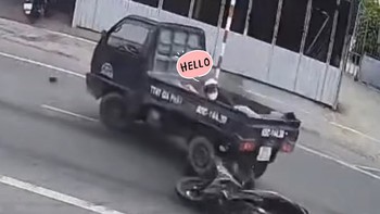 Cô gái lộn santo vào thùng xe tải siêu hài