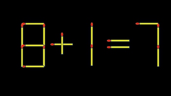 Thử tài IQ: Di chuyển một que diêm để 8+1=7 thành phép tính đúng