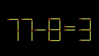 Thử tài IQ: Di chuyển một que diêm để 77-8=3 thành phép tính đúng