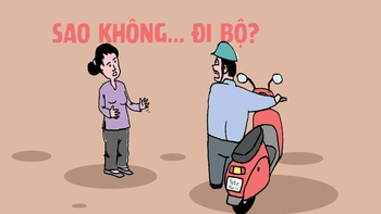 Hơn trăm mét cũng phải đi xe máy?