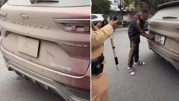 Dân mạng sáng tạo thanh gạt bùn cho biển số ô tô