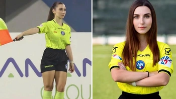 Mạng xã hội ‘dậy sóng’ với nữ trọng tài biên xinh đẹp ở Ý