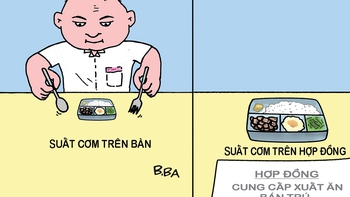Suất cơm bán trú trên hợp đồng và trên thực tế