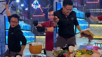 Anh trai khiến CĐM há hốc mồm với pha 'khui' đặc sản cơm niêu cực hài