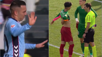 Đội trưởng Celta Vigo ngăn đồng đội tấn công khi Valencia không còn thủ môn thực thụ