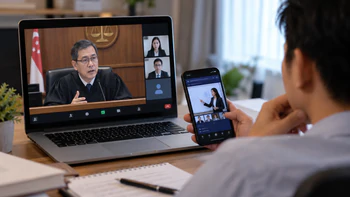 Bị phát hiện học online khi đang... hầu tòa